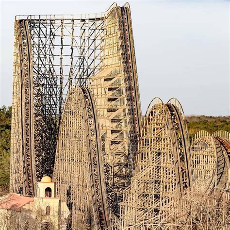 El Toro Wooden Rollercoaster At Six Flags Great Adventure Theme Park