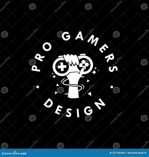 Pro Gamers Logo Design Template Vector Stock Vector Illustration Of