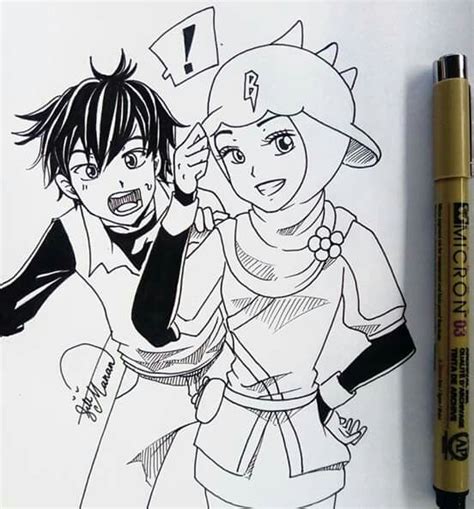 Yaya Boboiboy Mewarnai 11 Gambar Boboiboy Kartun Keren Dan Sketsa Broonet