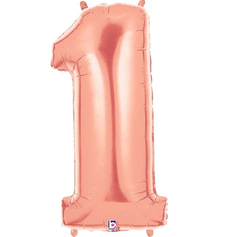 Rose Gold Balloon Number 1 Foil 40