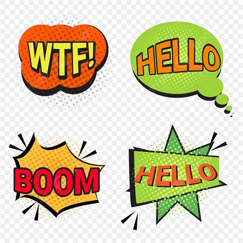 Comic Boom Clipart Transparent Background Speech Comic Funny Text