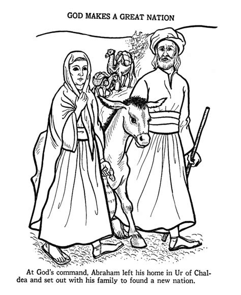 Colouring Page For Abraham And Sarah Clip Art Library