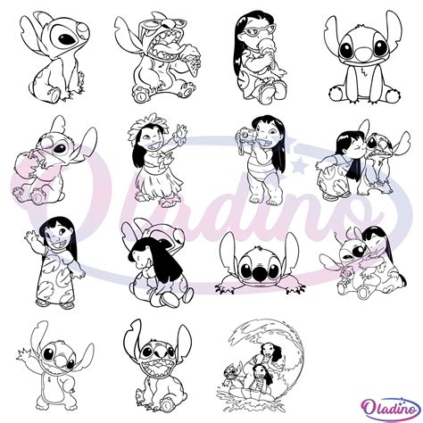 Lilo And Stitch Bundle Svg Png Digital File Lilo Svg Oladino