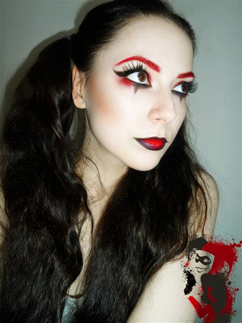 Black And Red Harley Quinn Makeup