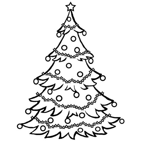 christmas tree coloring page