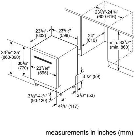 Bosch Integrated Dishwasher Sizes