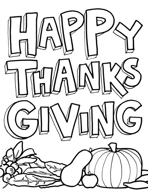 thanksgiving coloring pages