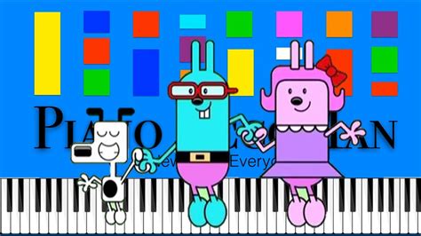 Wow Wow Wubbzy Happy Hop Slow Easy Medium 4k Piano Tutorial Youtube