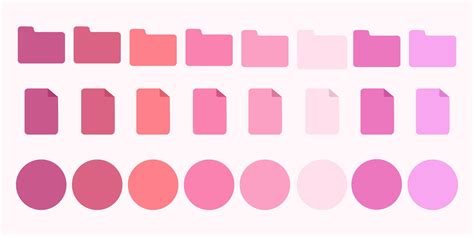 Free Pink Aesthetic Folder Icons With Cute Desktop Organizer Wallpaper