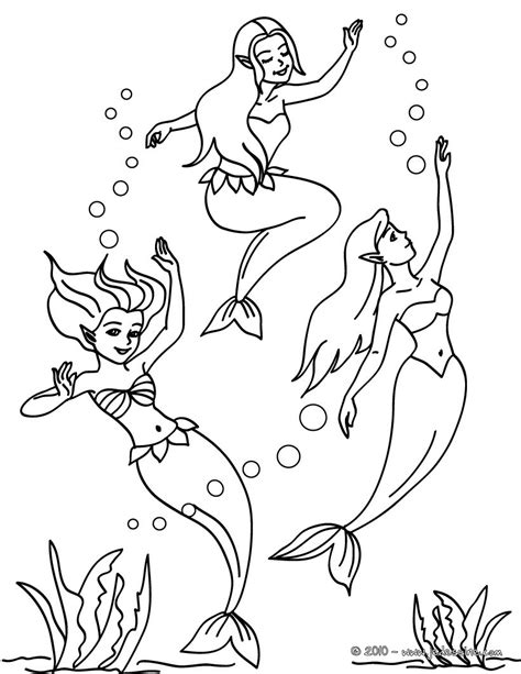 Coloriage Sirene GreatestColoringBook Com