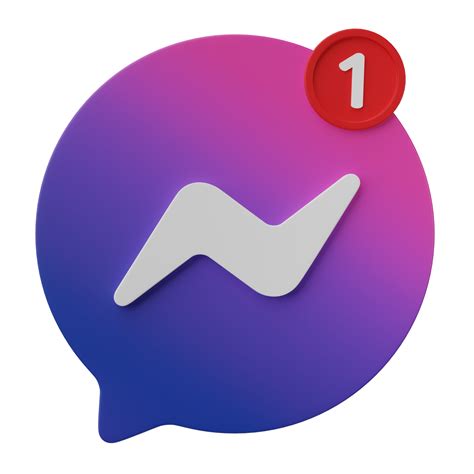 3D Render Meta Chat Messenger Facebook Messenger With New