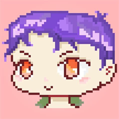 Premium Vector Pixel Cute Chibi Anime Face Boy