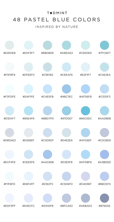 Pastel Blue Color Palette Inspiration With Hex Codes — Tadmint — Design