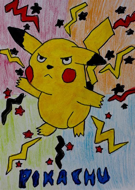 Pikachu Angry Pikachu Did The Sketch Then Outline Then Flickr