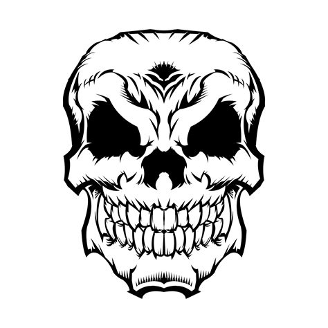 Skull Face Vector Art Icons And Graphics For Free Download