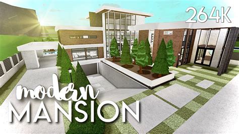 Roblox Bloxburg Luxury Modern Mansion 264k Tour Speedbuild