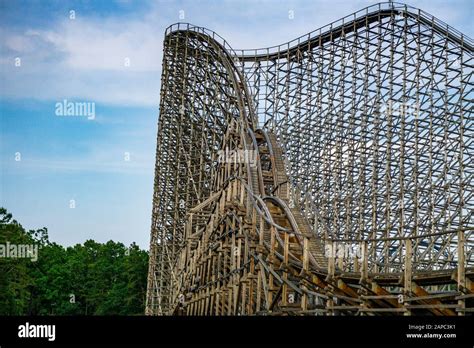 The Famous Wooden Roller Coaster The El Toro At Six Flags Great