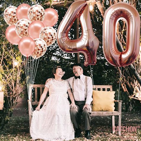 Giant Rose Gold 40th Birthday Balloons 40 Inch Rose Gold 40th