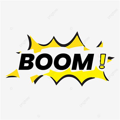 Comic Boom Clipart Transparent PNG Hd Boom Comic Word Boom Wording