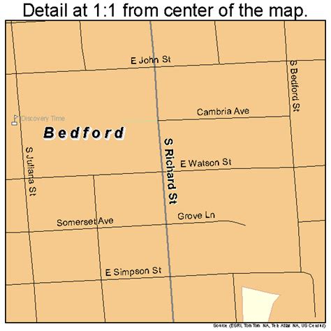 Bedford Pennsylvania Street Map 4204944