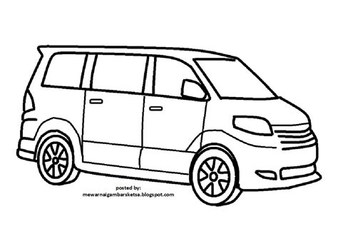 Mewarnai Gambar Mewarnai Gambar Sketsa Mobil 5