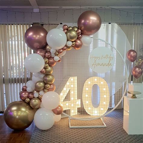 Rose Gold Balloon Garland Perth Western Australia 50th Birthday