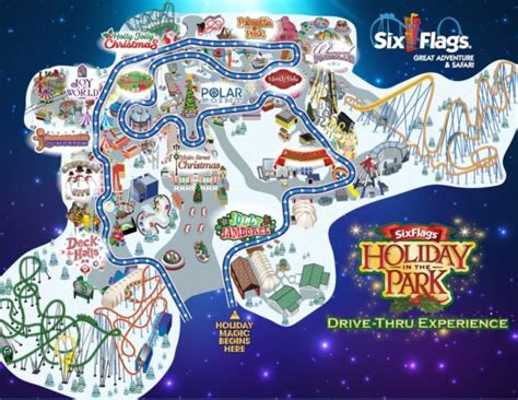 Six Flags Great Adventure Drive Thru Christmas Lights In New Jersey