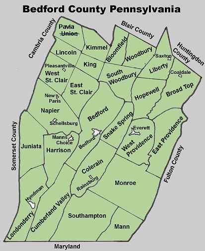 Bedford County Pennsylvania Maps