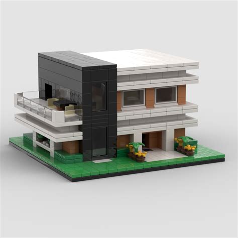 Lego Moc Modern House Small By Thebricksniper Rebrickable Build