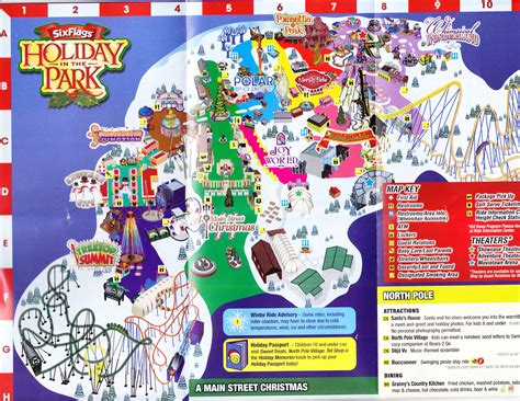 Six Flags Great Adventure 2015 Park Map Holiday In The Park