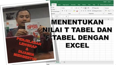 Cara Menentukan T Tabel Dan F Tabel Mudah Dengan Excel Youtube