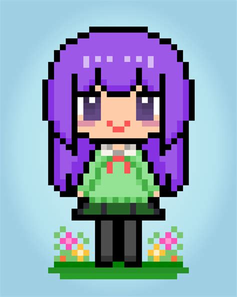 Anime Girl Pixel Art Templates