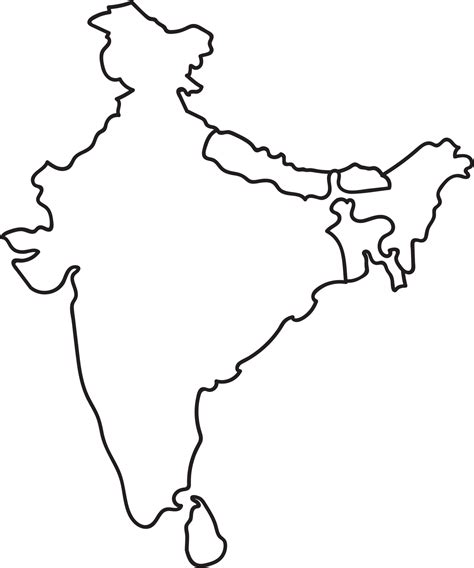 India Map India Political Map Outline Clipart Large Size Png Image