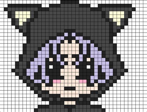 Cute Chibi Anime Pixel Art Grid Doce Espera Doce