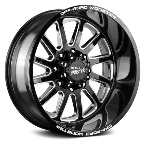 Off Road Monster® M17 Wheels Gloss Black With Milled Accents Rims