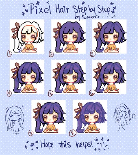 Pixel Hair Step By Step By Sueweetie On Deviantart In 2024 Pixel Art