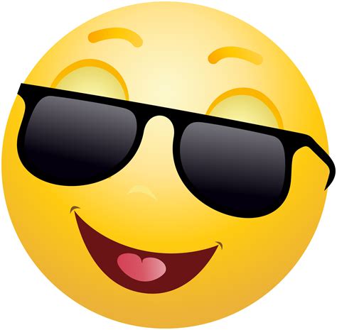 Smiling Emoticon Emoji With Sunglasses Clipart Info