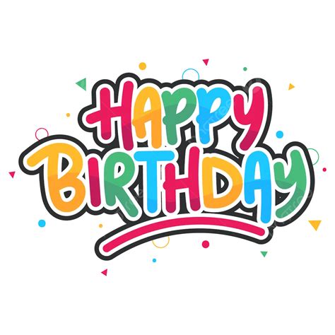 Letras De Texto De Feliz Cumpleaños Vector Png Dibujos Contento