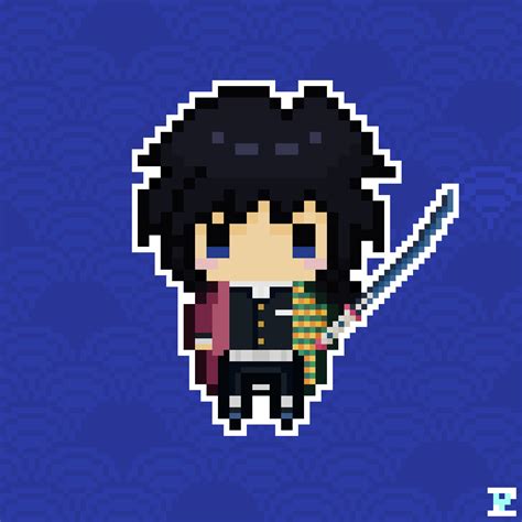 Giyuu Tomioka Chibi Pixel Art By Zenxpai On Deviantart