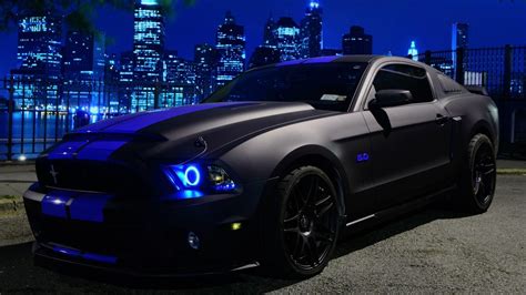 Mustang Gt At Night Wallpapers Wallpaper Cave