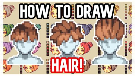 Pixel Art Tutorial How To Draw Hair Youtube