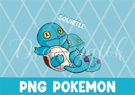 Pokemon Squirtle Clipart Png Clip Art Set Instant Download Etsy