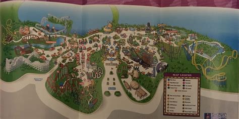 2004 Six Flags Theme Park Map Jackson New Jersey