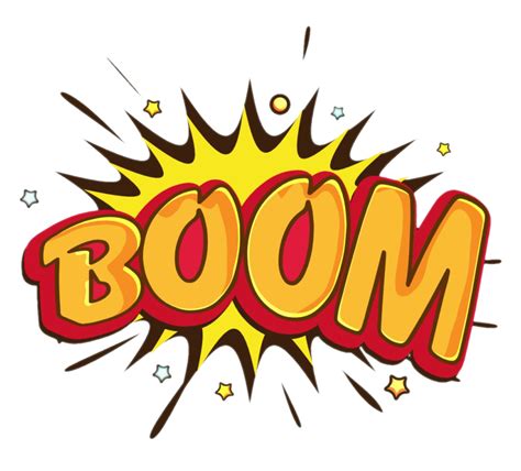 Vibrant Boom Explosion Graphic For Dynamic Impact Free Clipart PNG All