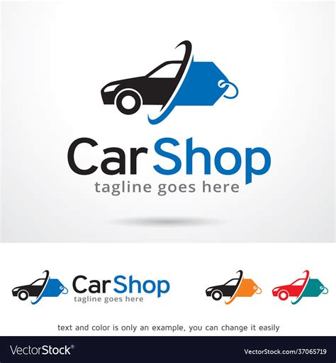 Car Shop Logo Template Royalty Free Vector Image