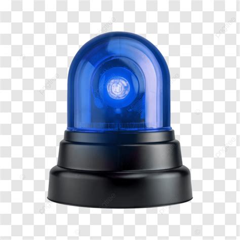 Blue Siren Light On Transparent Background Siren Warning Light Png