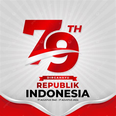 Official Logo Of Hut Ri 79 Year 2024 With Text Indonesian Independence