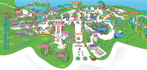 Six Flags Great Adventure Theme Park Map 1 Six Flags Boulevard