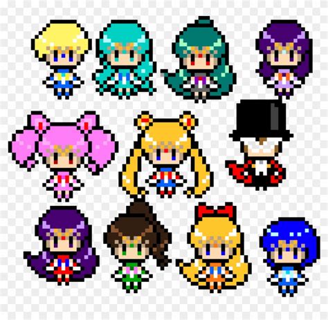 Sailor Moon Chibi Chibi Sailor Moon Pixel Art Hd Png Download