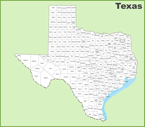 Texas County Map List Of Counties In Texas